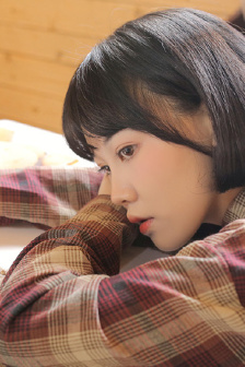 白桃美人一片式A字半身裙